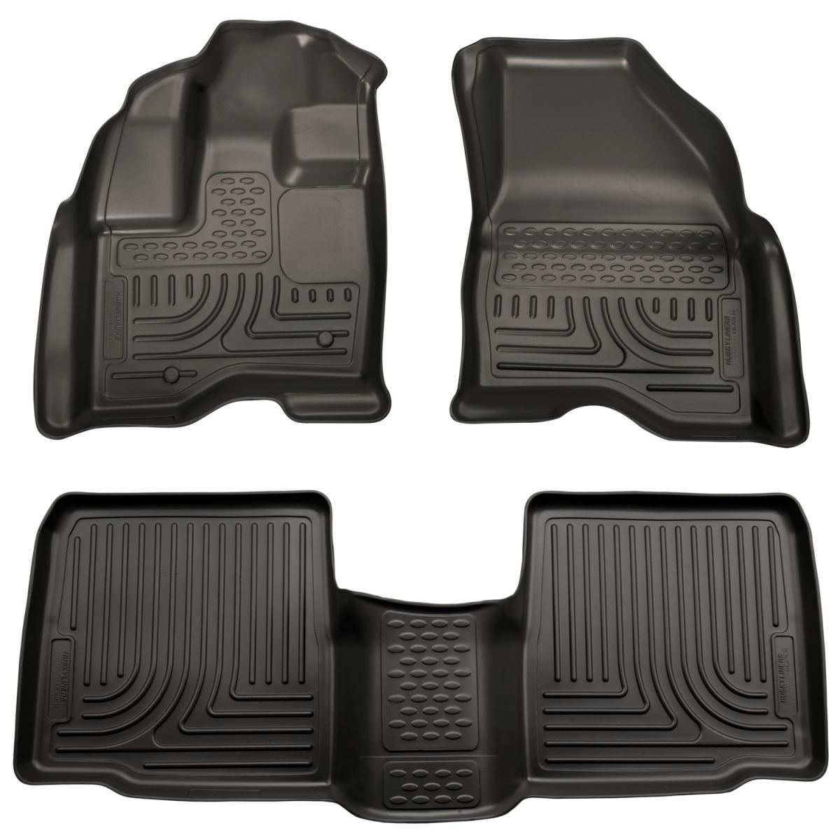 Husky Liners - Husky Liners Floor Liners Front & 2nd Row 11-14 Ford Explorer (Footwell Coverage) WeatherBeater-Black 98761