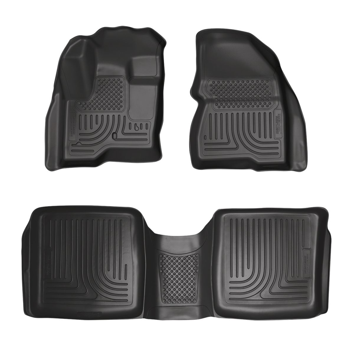 Husky Liners - Husky Liners Floor Liners Front & 2nd Row 09-14 Ford Flex/Lincoln MKT (Footwell Coverage) WeatherBeater-Black 98741