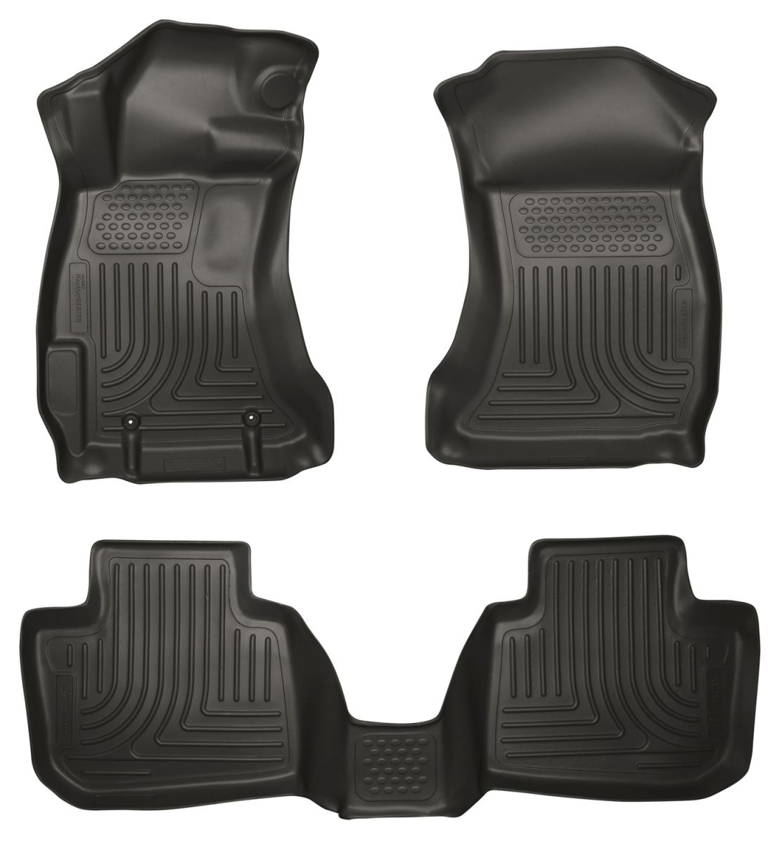 Husky Liners - Husky Liners Floor Liners Front & 2nd Row 10-12 Subaru Legacy/Outback (Footwell Coverage) WeatherBeater-Black 98841
