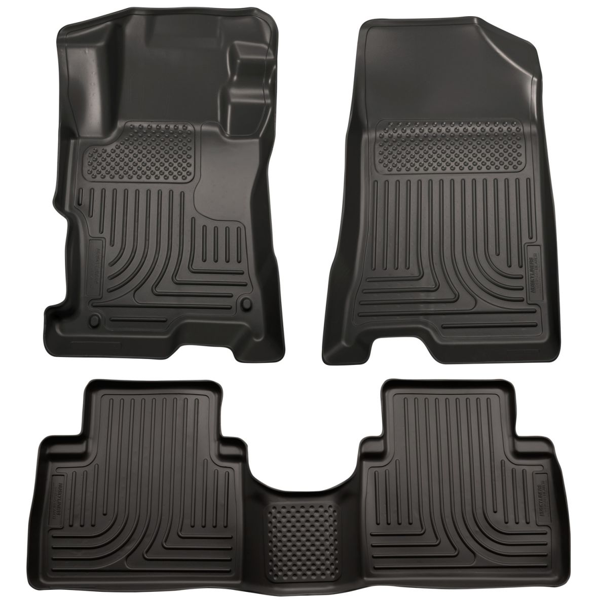 Husky Liners - Husky Liners Floor Liners Front & 2nd Row 11-13 Kia Sorento W/3rd Row Seats (Footwell Coverage) WeatherBeater-Black 98811