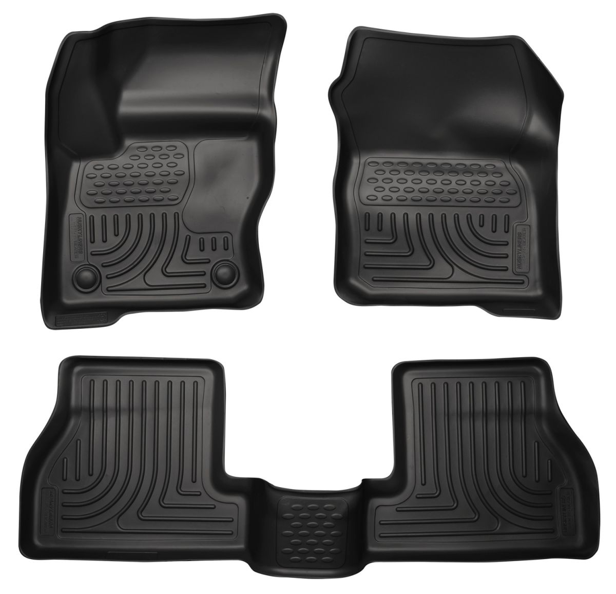 Husky Liners - Husky Liners Floor Liners Front & 2nd Row 12-15 Ford Focus (Footwell Coverage) WeatherBeater-Black 98771