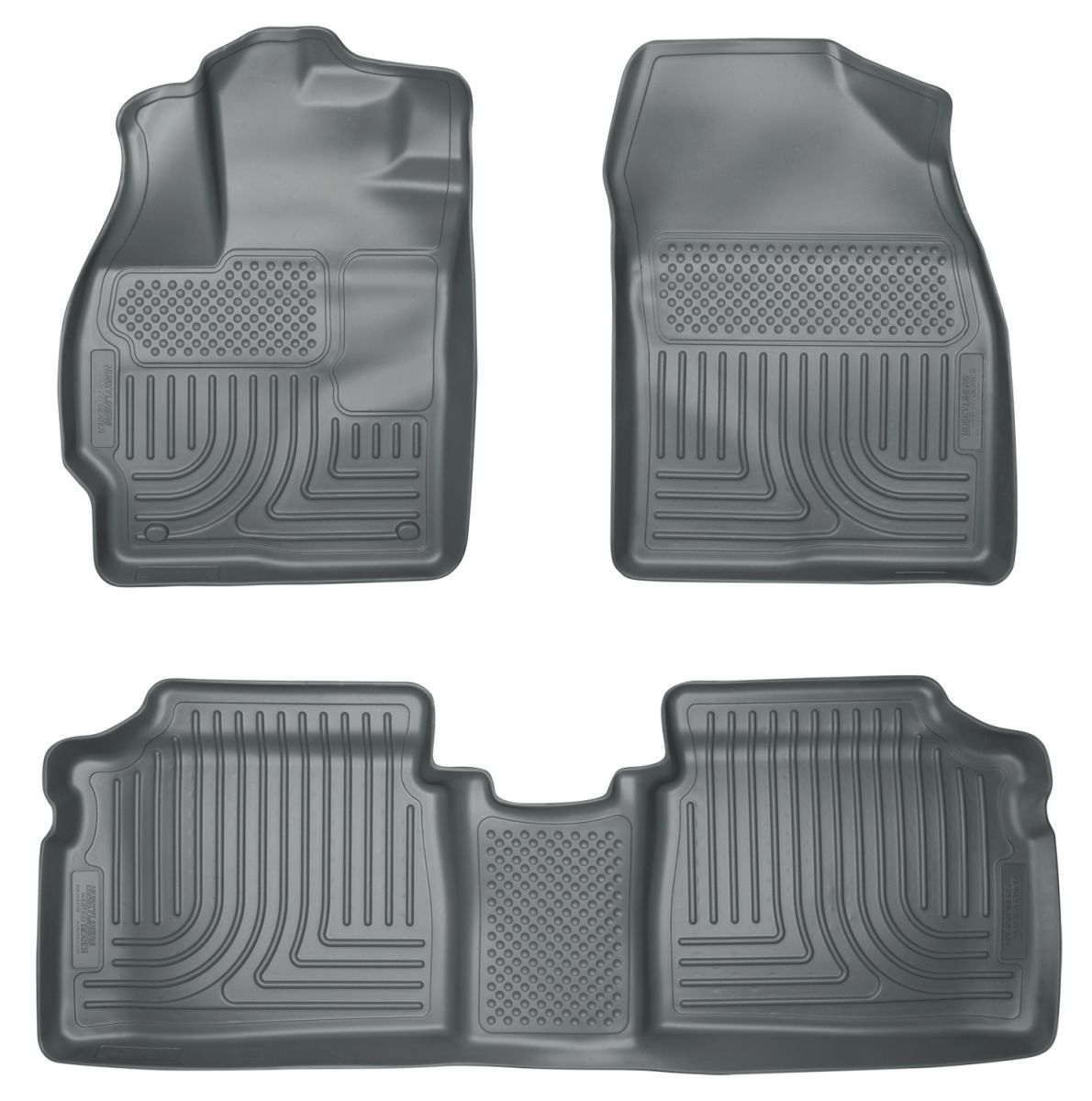 Husky Liners - Husky Liners Floor Liners Front & 2nd Row 10-14 Toyota Prius Standard Model (Footwell Coverage) WeatherBeater-Grey 98922
