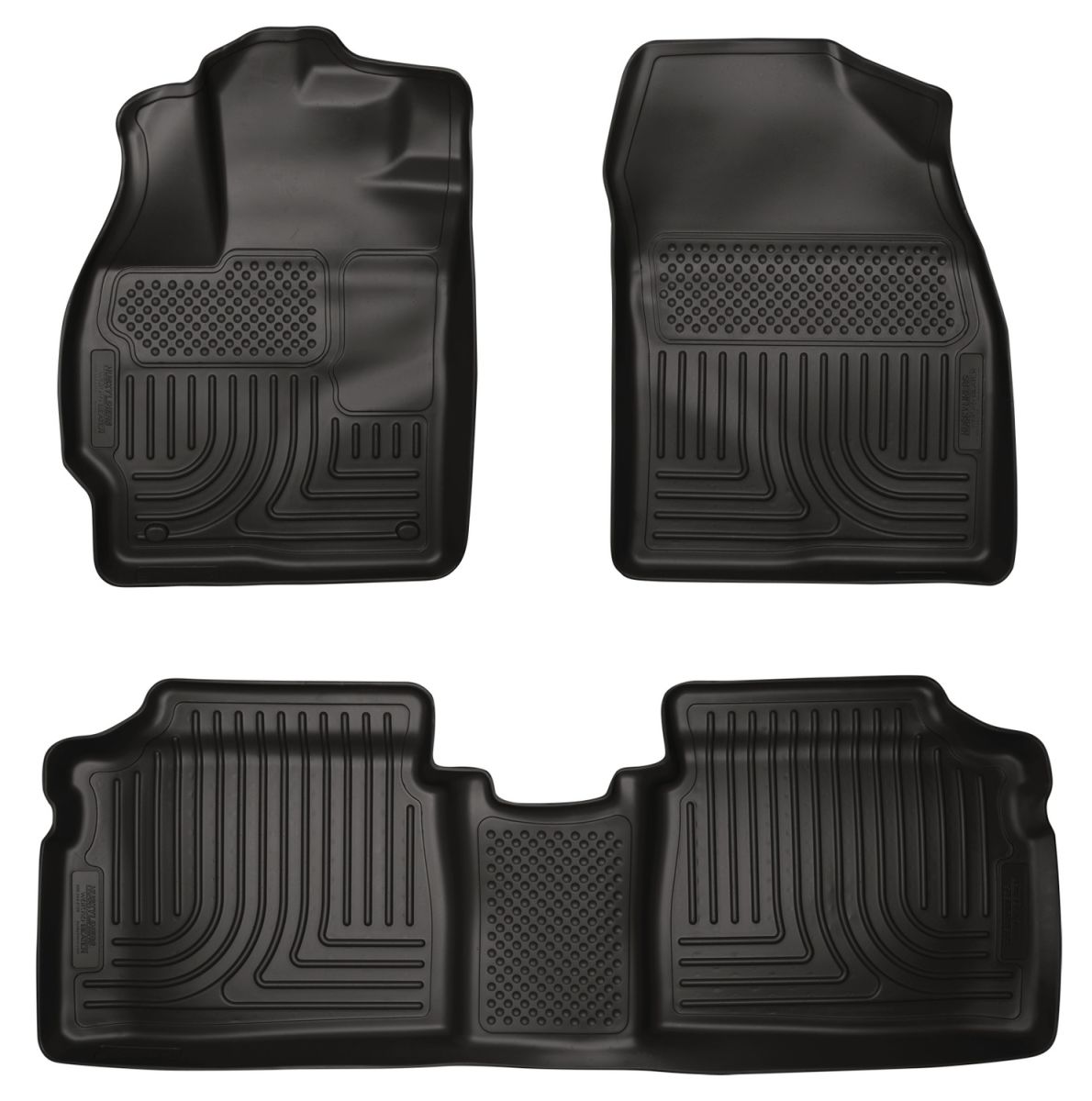 Husky Liners - Husky Liners Floor Liners Front & 2nd Row 10-14 Toyota Prius Standard Model (Footwell Coverage) WeatherBeater-Black 98921