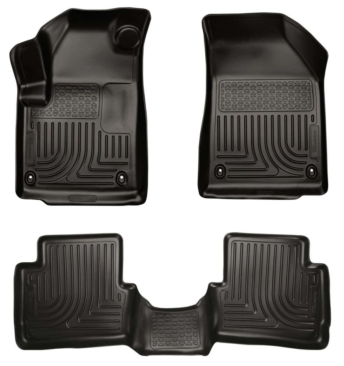Husky Liners - Husky Liners Floor Liners Front & 2nd Row 13-15 Dodge Dart (Footwell Coverage) WeatherBeater-Black 99021