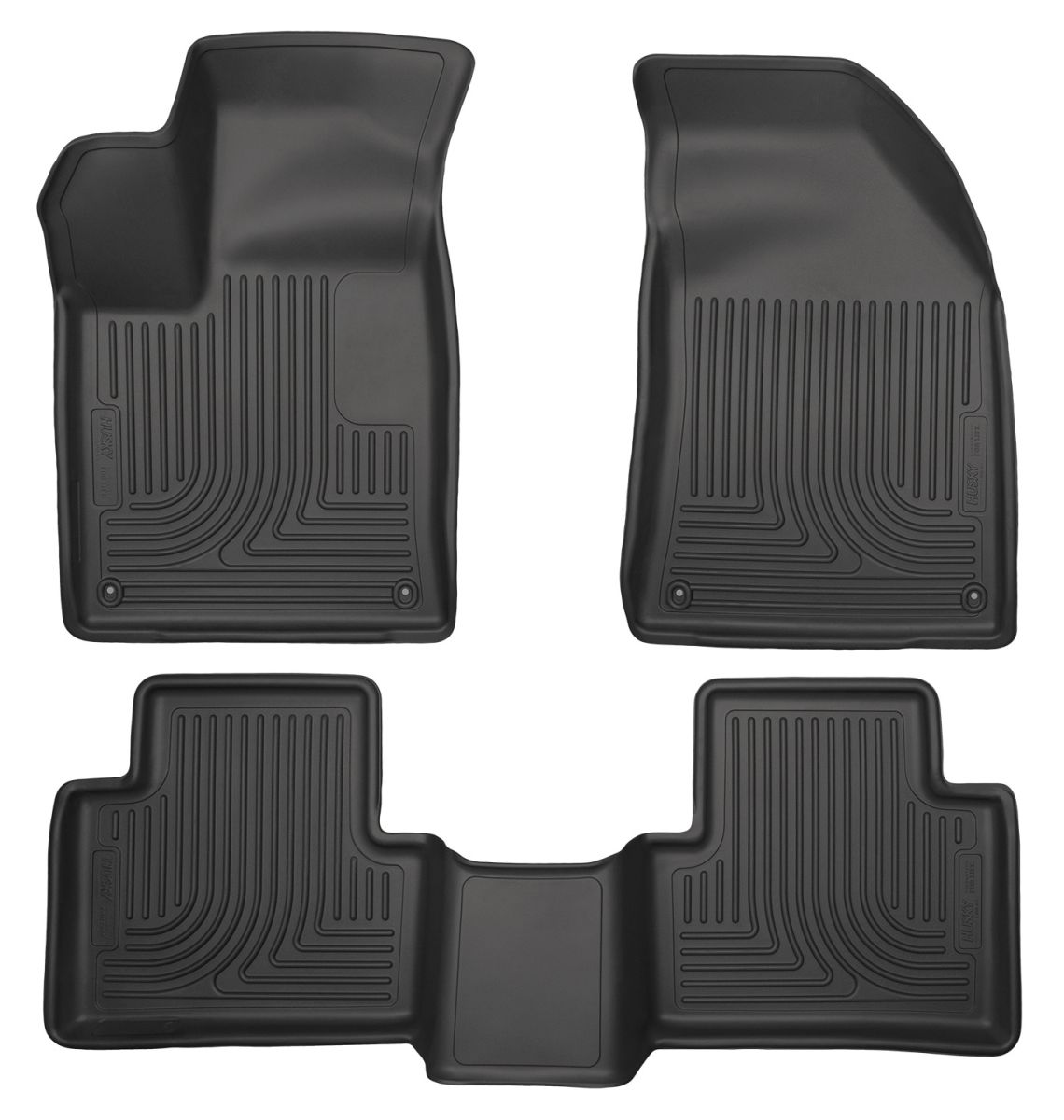 Husky Liners - Husky Liners Floor Liners Front & 2nd Row 2015 Chrysler 200 (Footwell Coverage) WeatherBeater-Black 99071