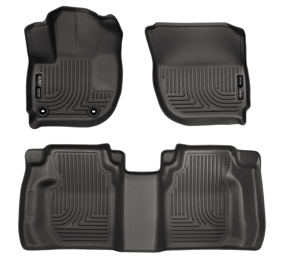 Husky Liners - Husky Liners Floor Liners Front & 2nd Row 2015 Honda Fit (Footwell Coverage) WeatherBeater-Black 99491