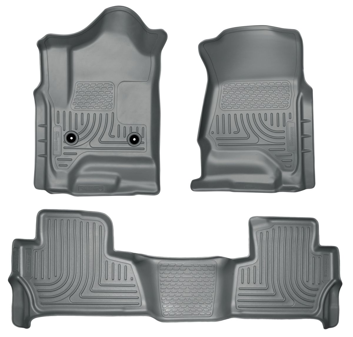 Husky Liners - Husky Liners Floor Liners Front & 2nd Row 2015 Tahoe/Yukon (Footwell Coverage) WeatherBeater-Grey 99202