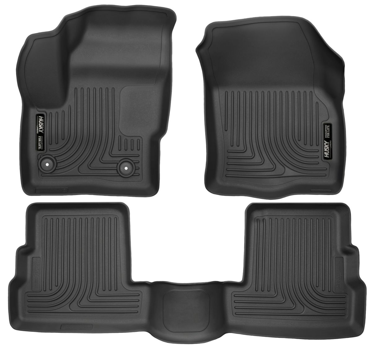 Husky Liners - Husky Liners Floor Liners Front & 2nd Row 2015 Lincoln MKC (Footwell Coverage) WeatherBeater-Black 99301