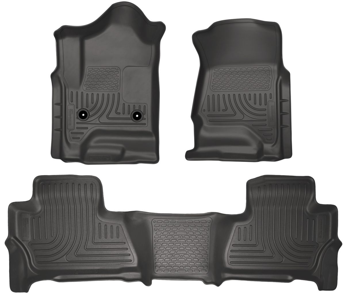 Husky Liners - Husky Liners Floor Liners Front & 2nd Row 2015 Suburban/Yukon XL (Footwell Coverage) WeatherBeater-Black 99211