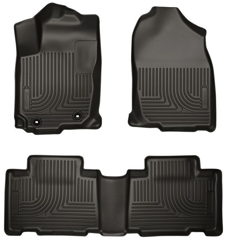 Husky Liners - Husky Liners Floor Liners Front & 2nd Row 14-15 Toyota Corolla Manual Trans (Footwell Coverage) WeatherBeater-Black 99521