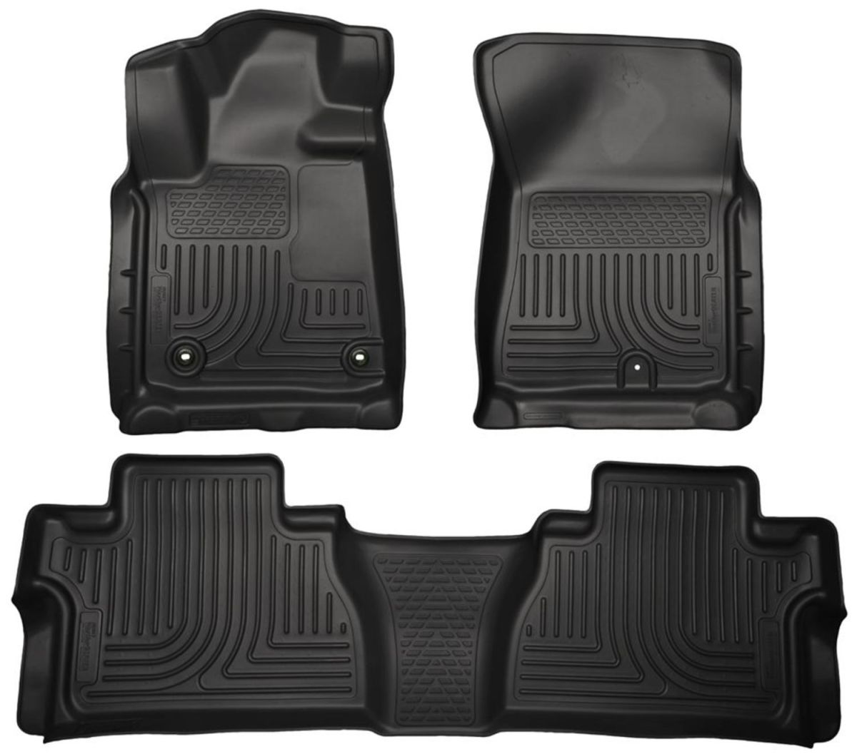 Husky Liners - Husky Liners Floor Liners Front & 2nd Row 14-15 Toyota Tundra Dbl Cab (Footwell Coverage) WeatherBeater-Black 99561