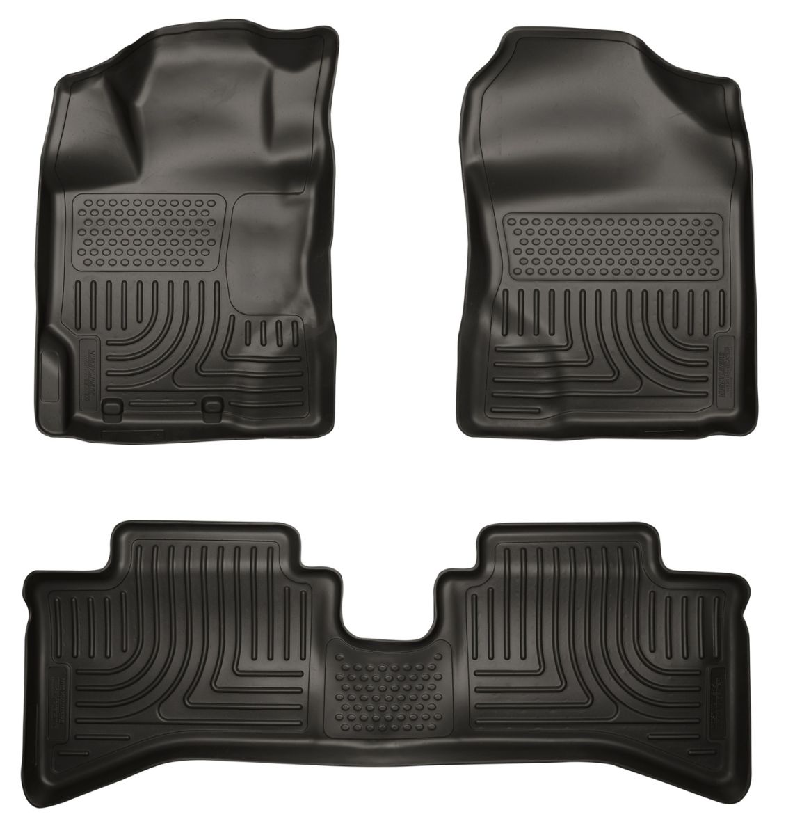 Husky Liners - Husky Liners Floor Liners Front & 2nd Row 12-15 Toyota Prius C (Footwell Coverage) WeatherBeater-Black 99501