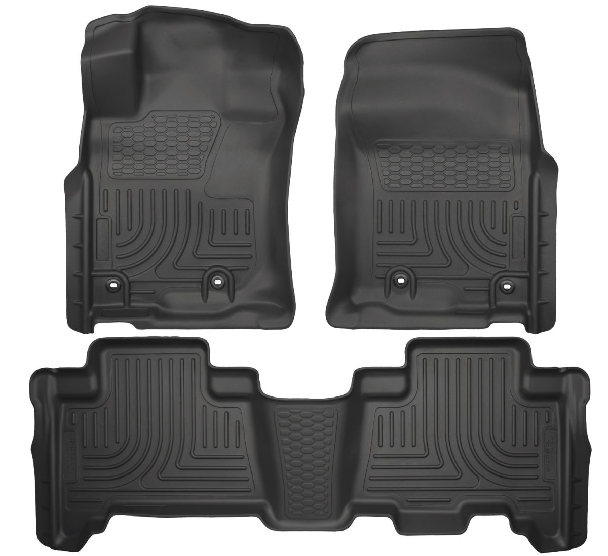 Husky Liners - Husky Liners Floor Liners Front & 2nd Row 13-14 GX460/4Runner (Footwell Coverage) WeatherBeater-Black 99571