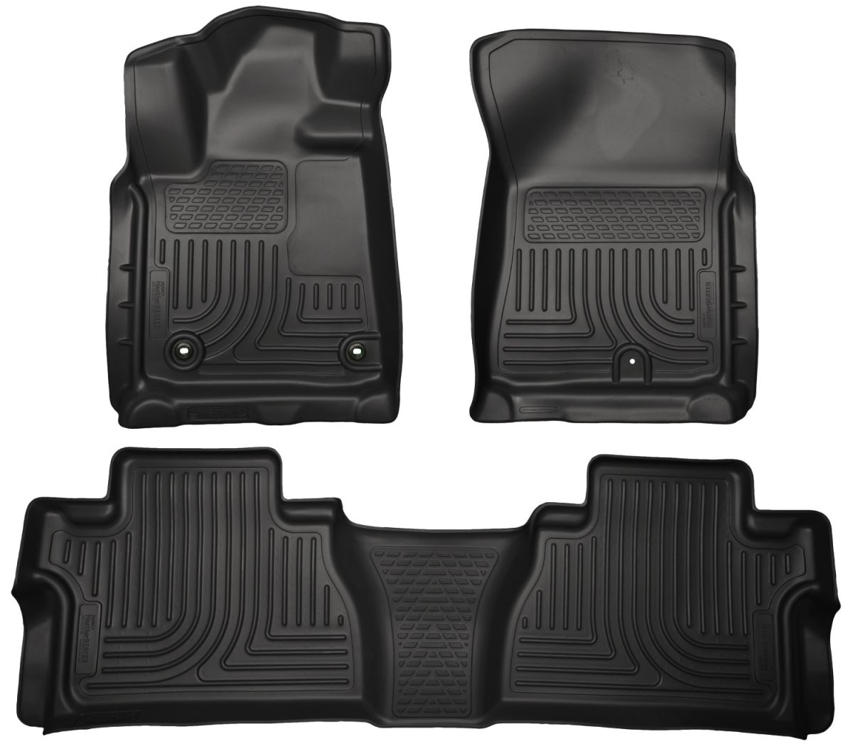 Husky Liners - Husky Liners Floor Liners Front & 2nd Row 14-15 Toyota Tundra CrewMax (Footwell Coverage) WeatherBeater-Black 99581