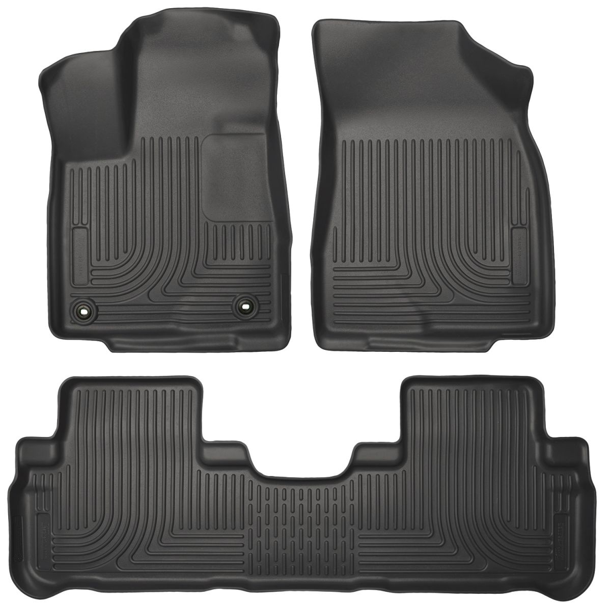 Husky Liners - Husky Liners Floor Liners Front & 2nd Row 14-15 Toyota Highlander (Footwell Coverage) WeatherBeater-Black 99601