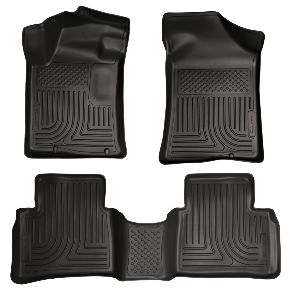 Husky Liners - Husky Liners Floor Liners Front & 2nd Row 13-15 Nissan Altima Nov 2012 Or Newer (Footwell Coverage) WeatherBeater-Black 99641