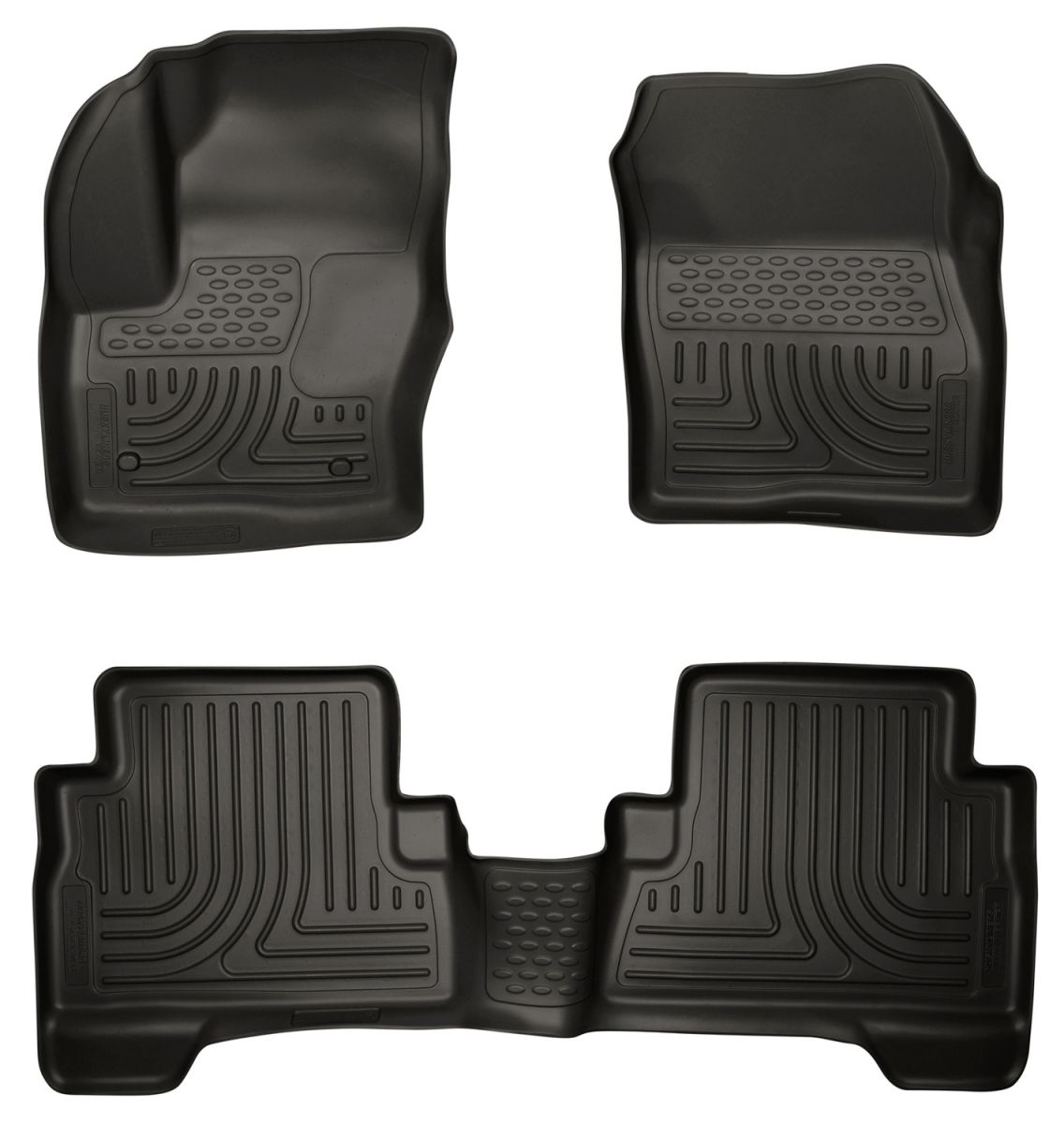 Husky Liners - Husky Liners Floor Liners Front & 2nd Row 13-15 Ford C-Max/Escape (Footwell Coverage) WeatherBeater-Black 99741