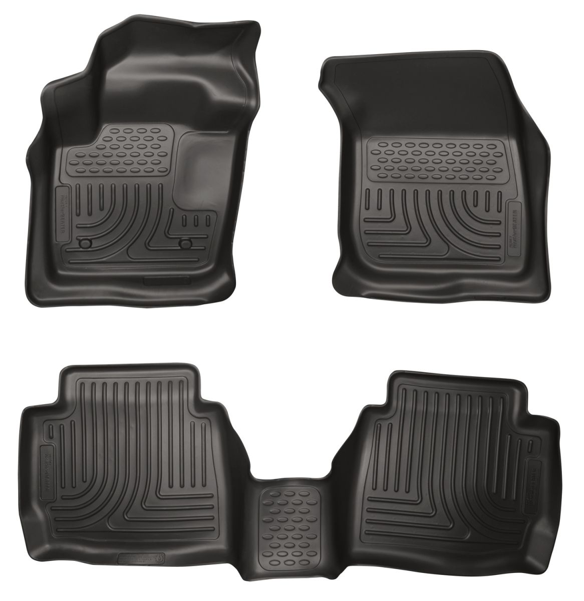 Husky Liners - Husky Liners Floor Liners Front & 2nd Row 13-15 Fusion/MKZ (Footwell Coverage) WeatherBeater-Black 99751