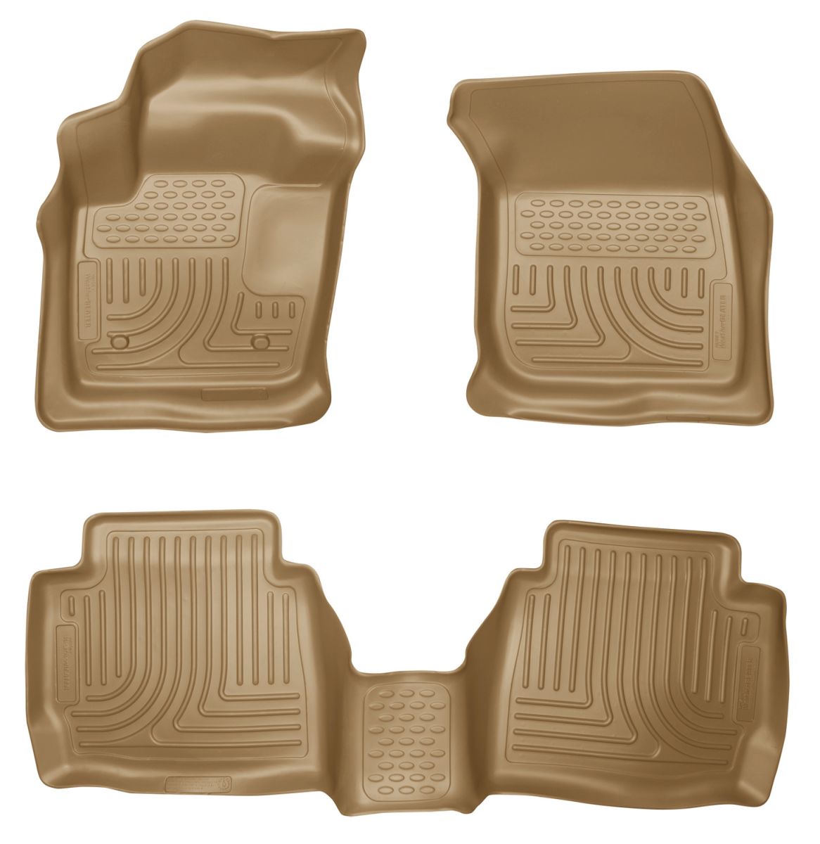 Husky Liners - Husky Liners Floor Liners Front & 2nd Row 13-15 Fusion/MKZ (Footwell Coverage) WeatherBeater-Tan 99753