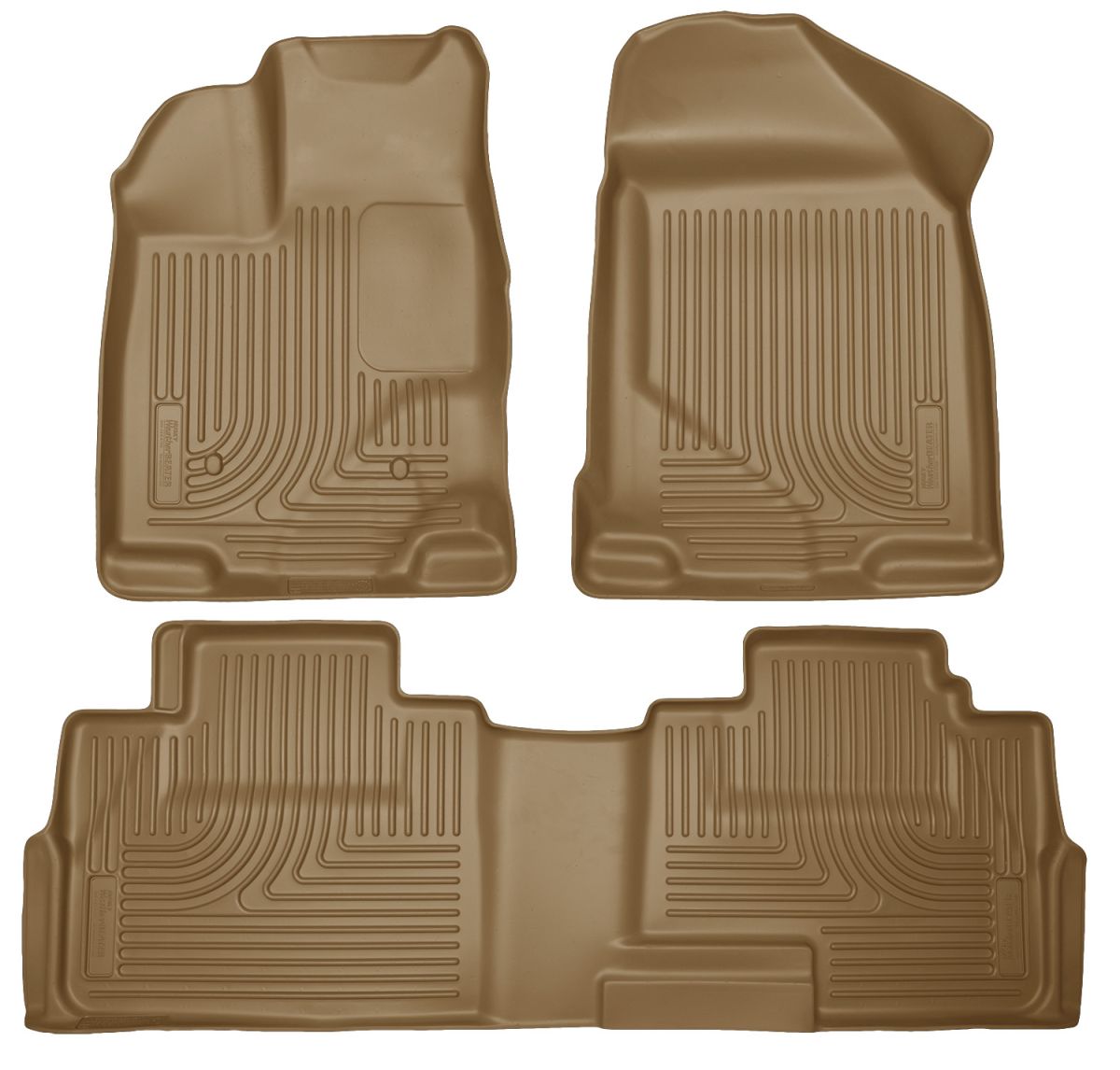 Husky Liners - Husky Liners Floor Liners Front & 2nd Row 07-15 Ford Edge/Lincoln MKX (Footwell Coverage) WeatherBeater-Tan 99763