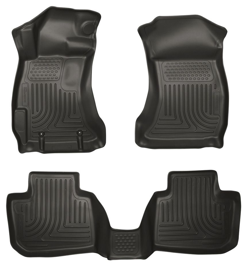 Husky Liners - Husky Liners Floor Liners Front & 2nd Row 14-15 Subaru Forester (Footwell Coverage) WeatherBeater-Black 99881