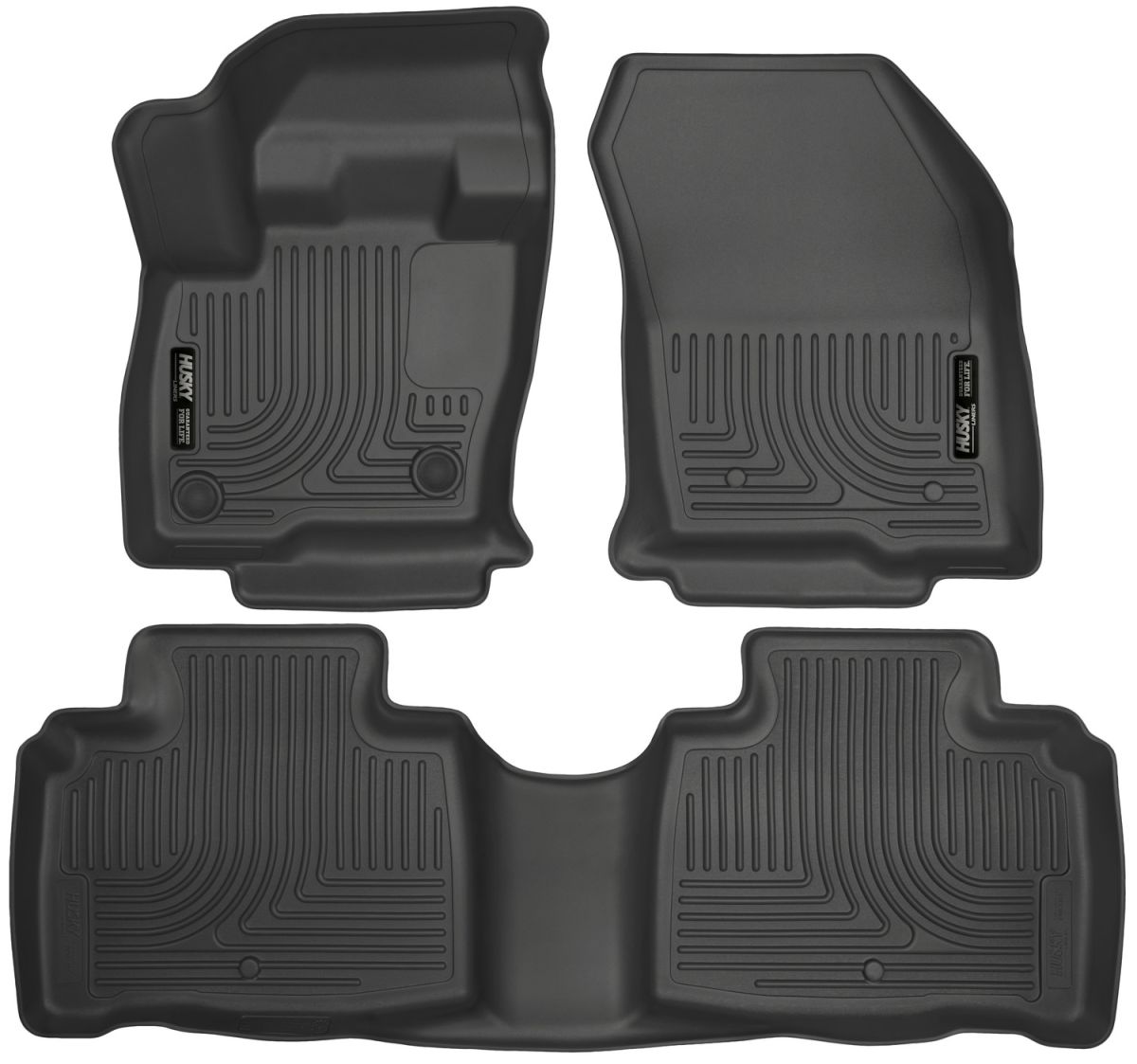 Husky Liners - Husky Liners Floor Liners Front & 2nd Row 2016 Lincoln MKX -Black WeatherBeater 99311
