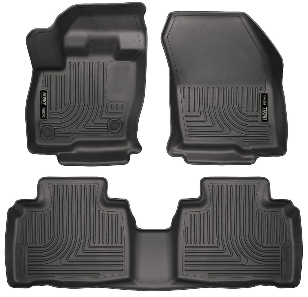Husky Liners - Husky Liners Floor Liners Front & 2nd Row 2015 Ford Edge WeatherBeater-Black 98781