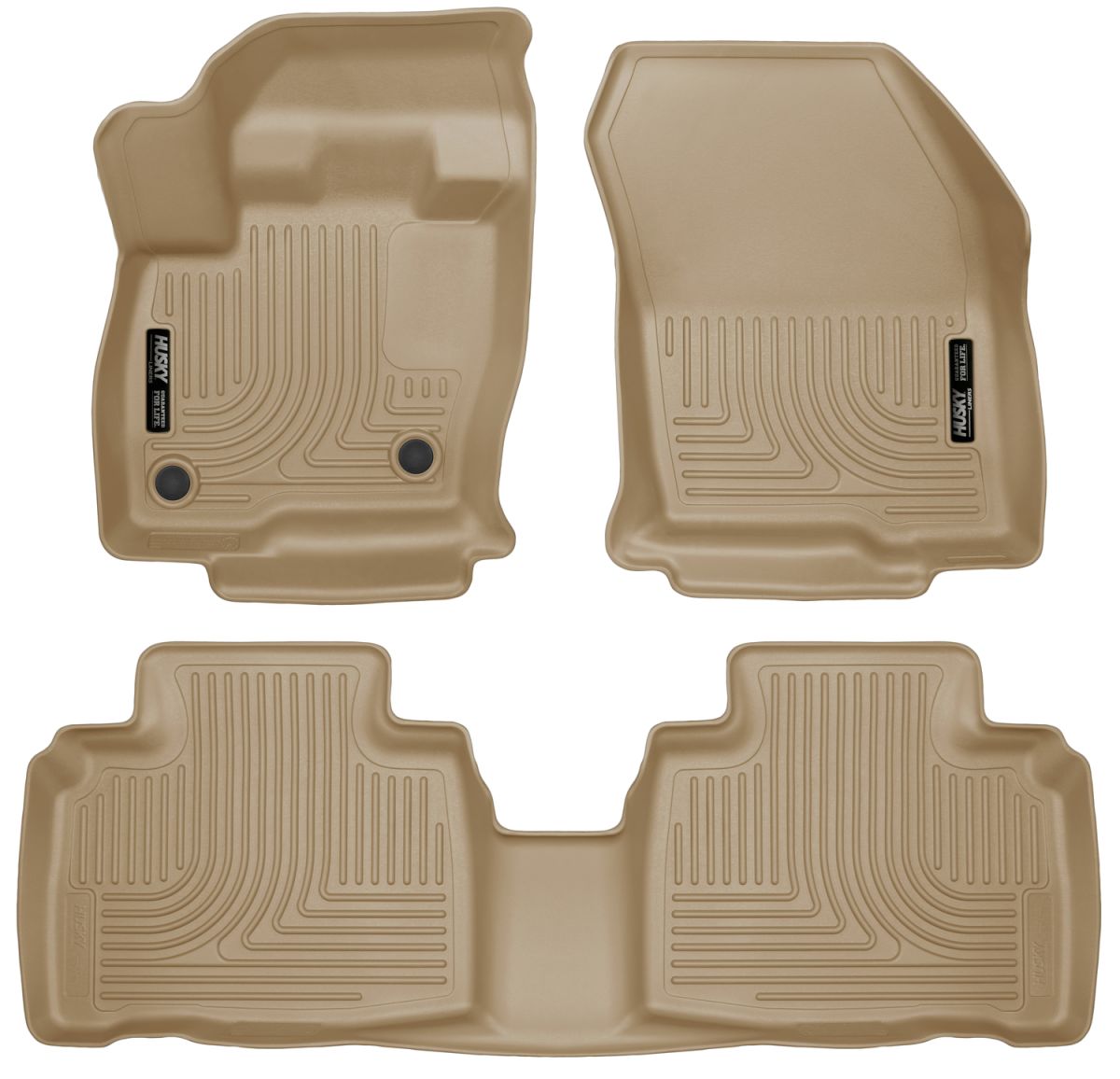 Husky Liners - Husky Liners Floor Liners Front & 2nd Row 2015 Ford Edge WeatherBeater-Tan 98783