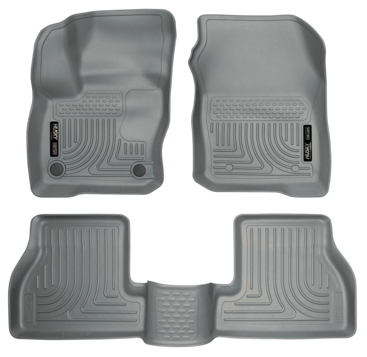 Husky Liners - Husky Liners Front & 2nd Seat Floor Liners 2016 Ford Focus Grey Weatherbeater Series 99772