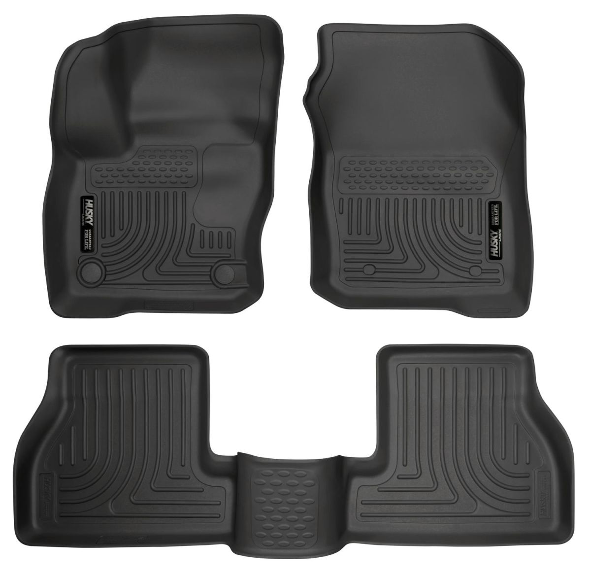 Husky Liners - Husky Liners Front & 2nd Seat Floor Liners 2016 Ford Focus Black Weatherbeater Series 99771