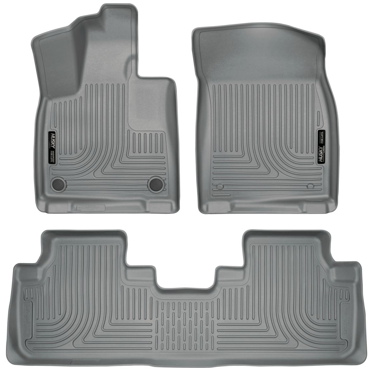 Husky Liners - Husky Liners Floor Liners Front and 2nd Row 16-17 Lexus RX350/RX450h WeatherBeater Grey 99652