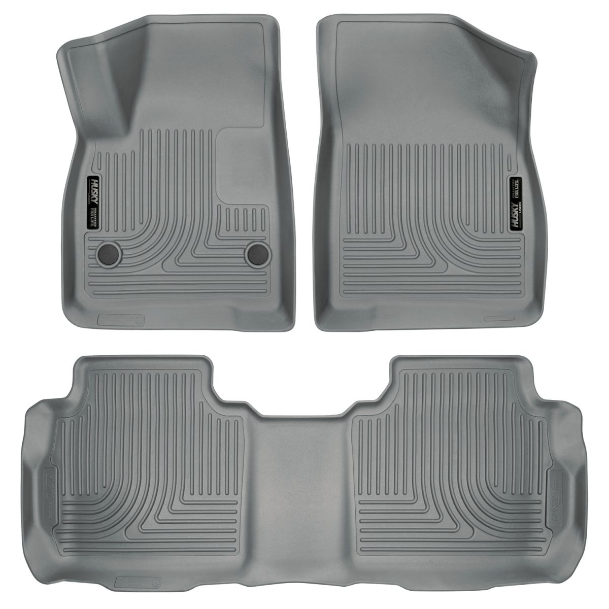Husky Liners - Husky Liners Floor Liners Front and 2nd Row 2017 Cadillac XT5/GMC Acadia WeatherBeater Grey 99142