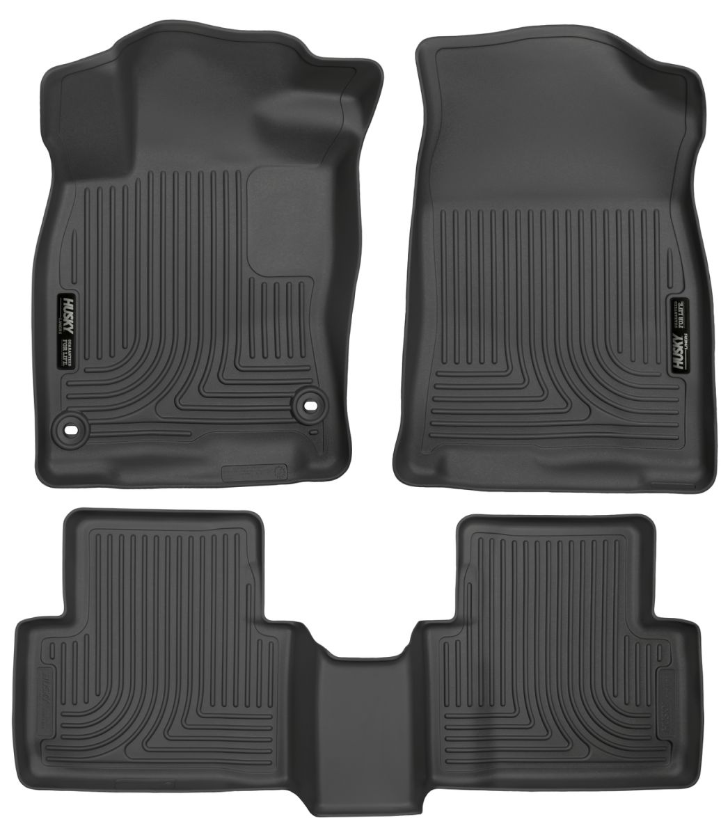 Husky Liners - Husky Liners 16-18 Honda Civic Front & 2nd Seat Floor Liners Black 98461