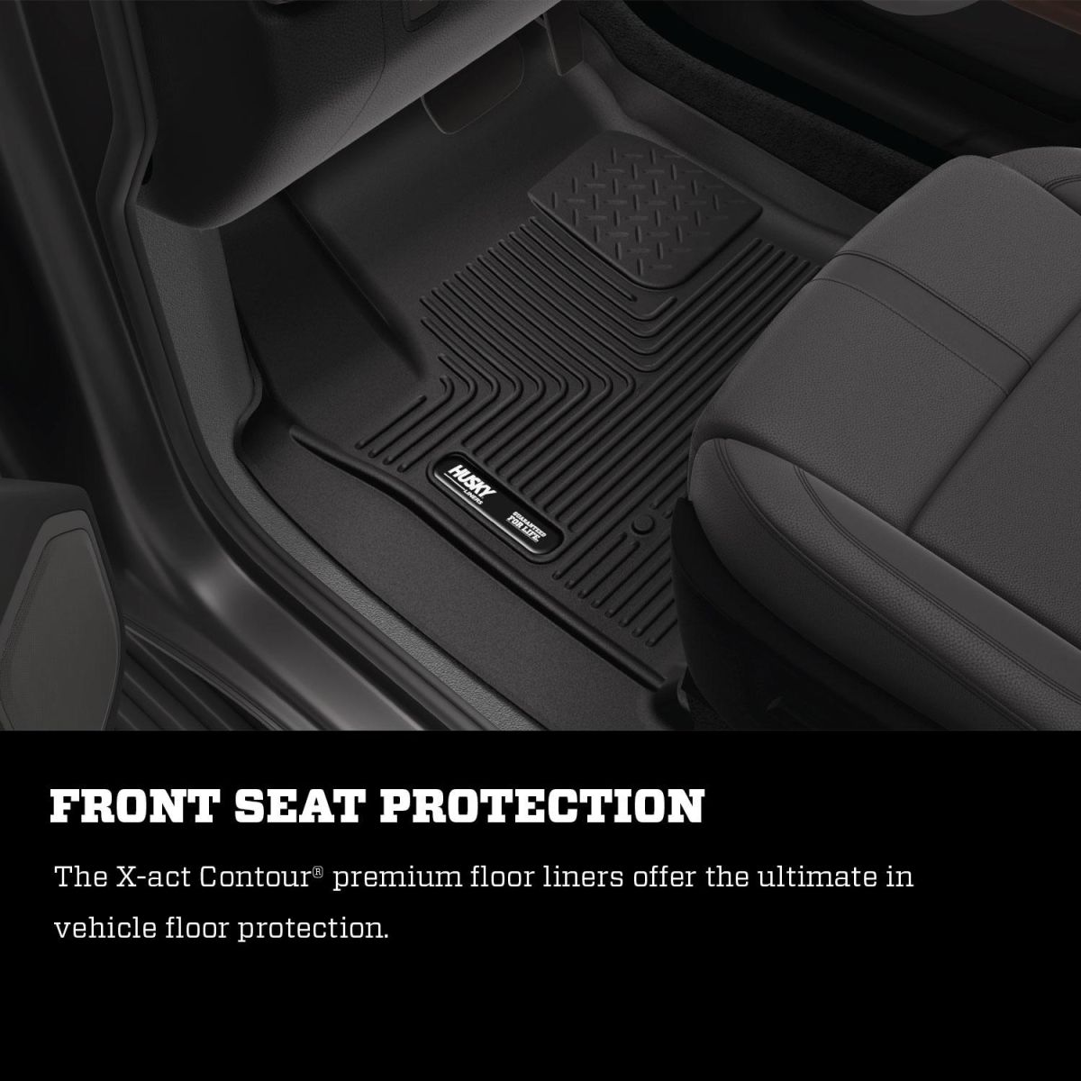 Husky Liners - Husky Liners X-ACT Contour Front And 2nd Seat Floor Liners 19-20 Ram 1500 Quad Cab Pickup Black 53698