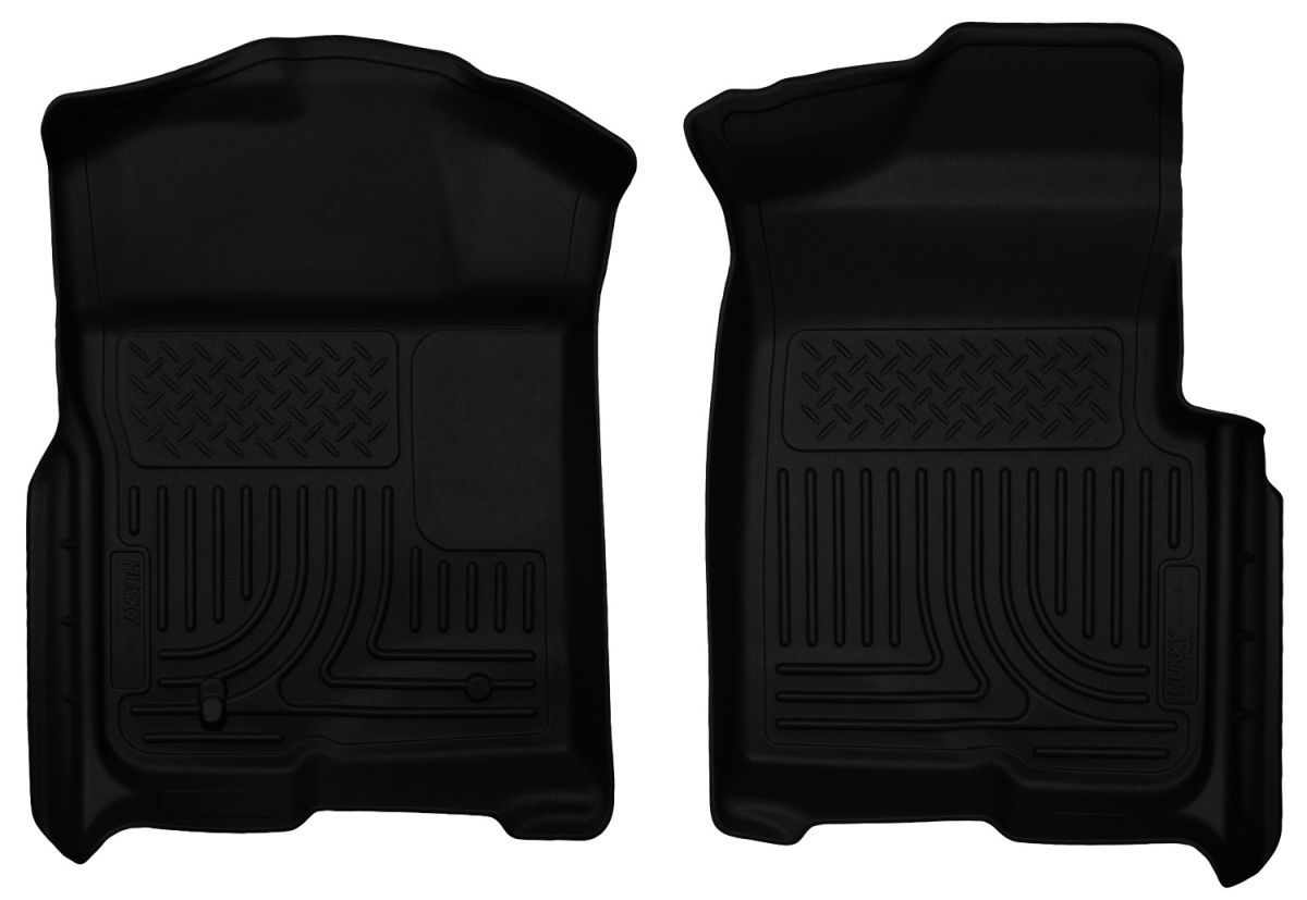 Husky Liners - Husky Liners Floor Liners Front 09-14 Ford F-150 WeatherBeater-Black 18331