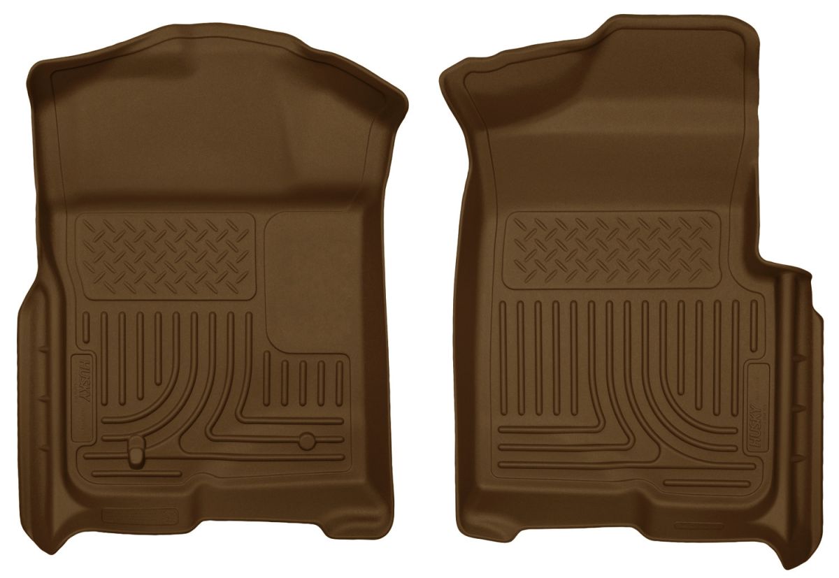 Husky Liners - Husky Liners Floor Liners Front 09-14 Ford F-150 WeatherBeater-Tan 18333