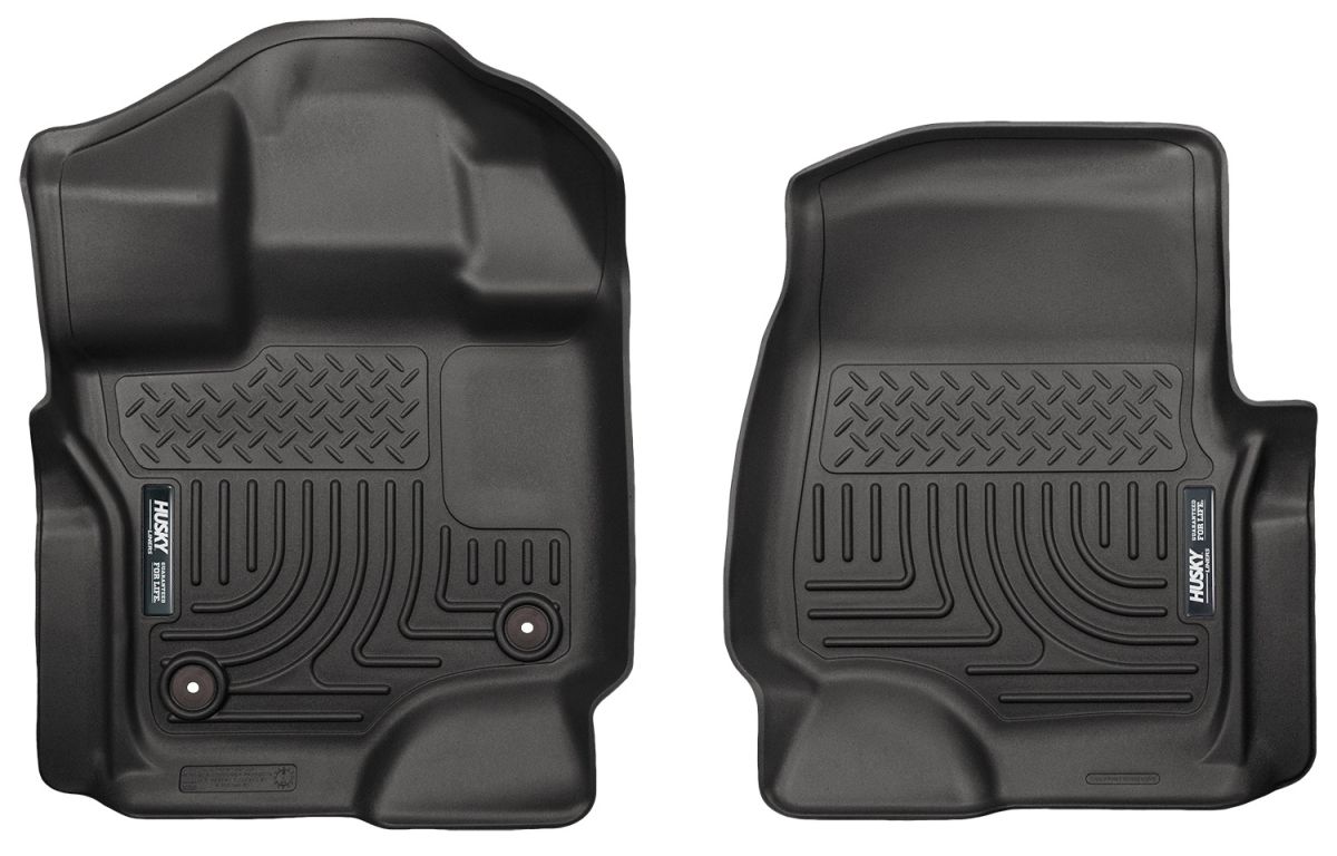 Husky Liners - Husky Liners Floor Liners Front 2015 Ford F-150 WeatherBeater-Black 18361