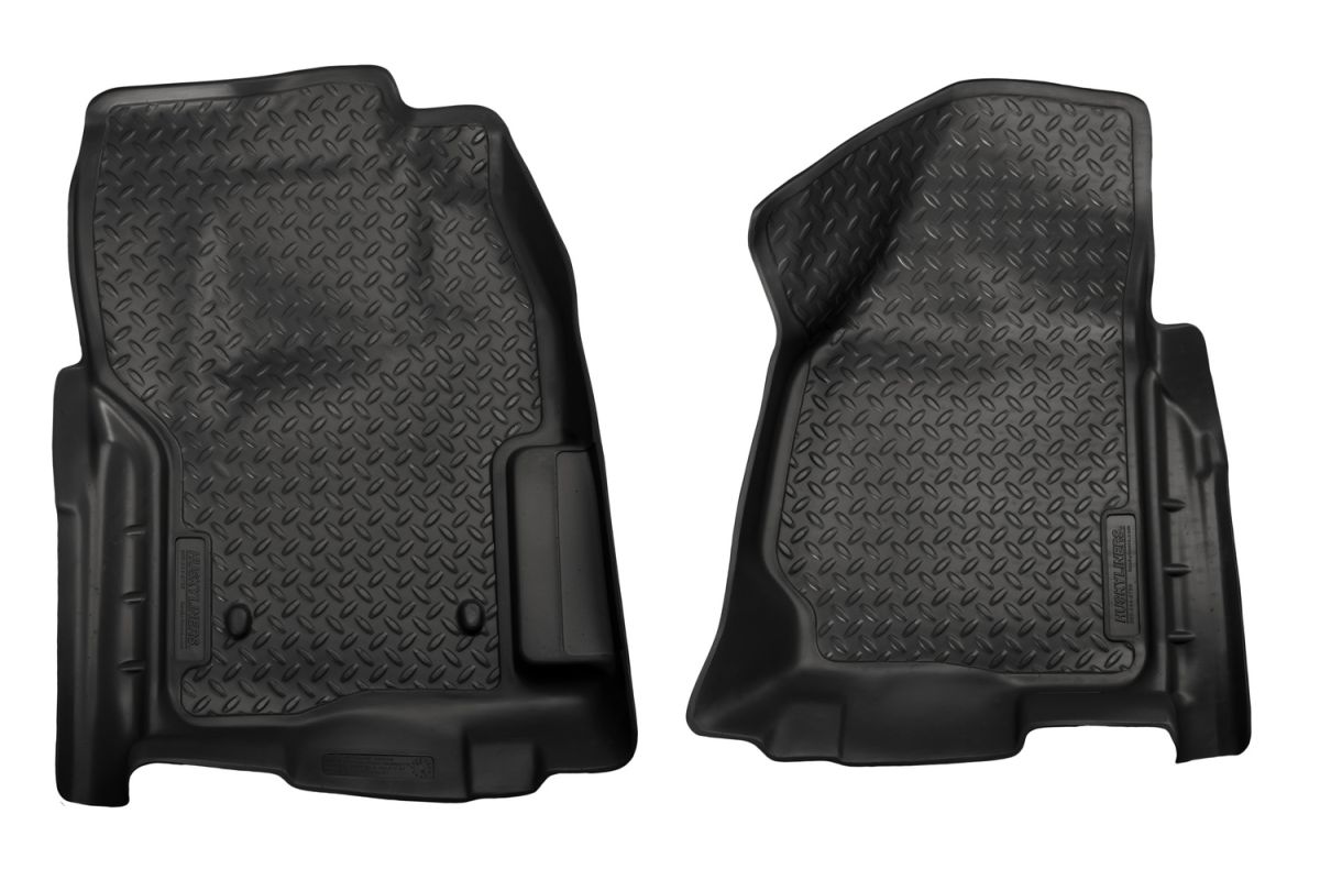Husky Liners - Husky Liners Floor Liners Front 12-15 F Series W/Foot Rest Drivers Side Classic Style-Black 33841
