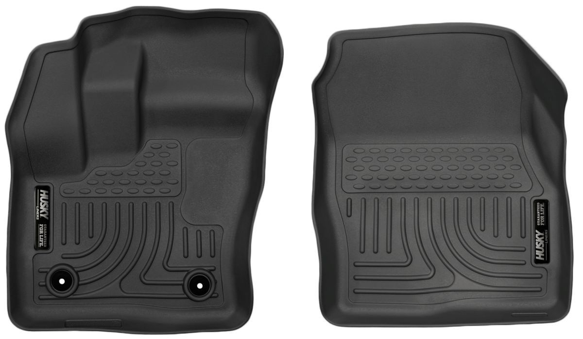 Husky Liners - Husky Liners Floor Liners Front 14-15 Ford Transit Connect WeatherBeater-Black 18321