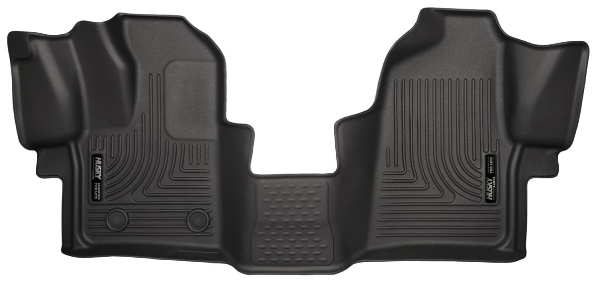 Husky Liners - Husky Liners Floor Liners Front 2015 Ford Transit Carpeted Models WeatherBeater-Black 18771