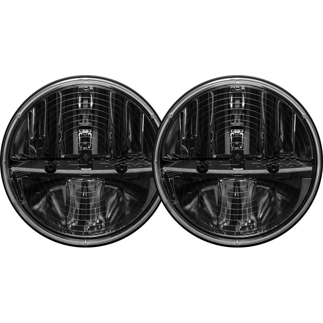 Rigid Industries - Rigid Industries 7 Inch Round Heated Headlight With H13 To H4 Adaptor Pair 55005