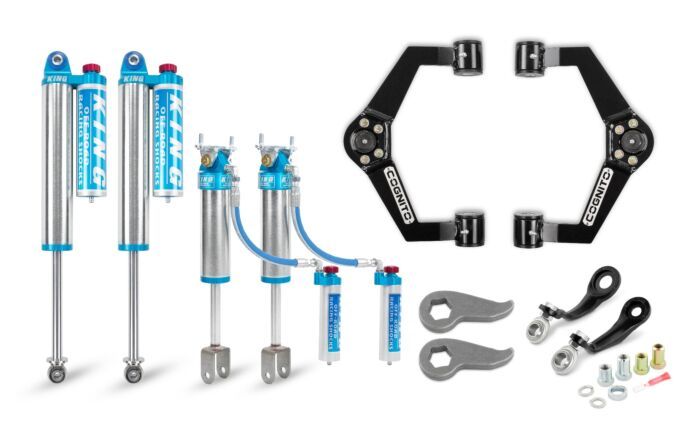 Cognito Motorsports Truck - Cognito Motorsports Truck 3-Inch Elite Leveling Kit with King 2.5 Reservoir Shocks for 2020 Silverado/Sierra 2500/3500 2WD/4WD 510-P0931