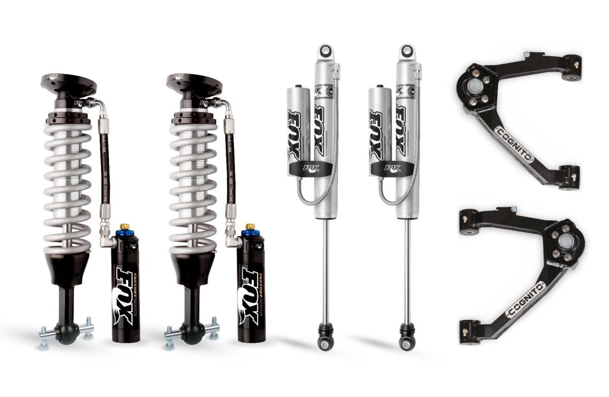 Cognito Motorsports Truck - Cognito Motorsports Truck 3-Inch Elite Leveling Kit with Fox FSRR Shocks for 07-18 Silverado/Sierra 1500 2WD/4WD With OEM Cast Steel Control Arms 210-P1012