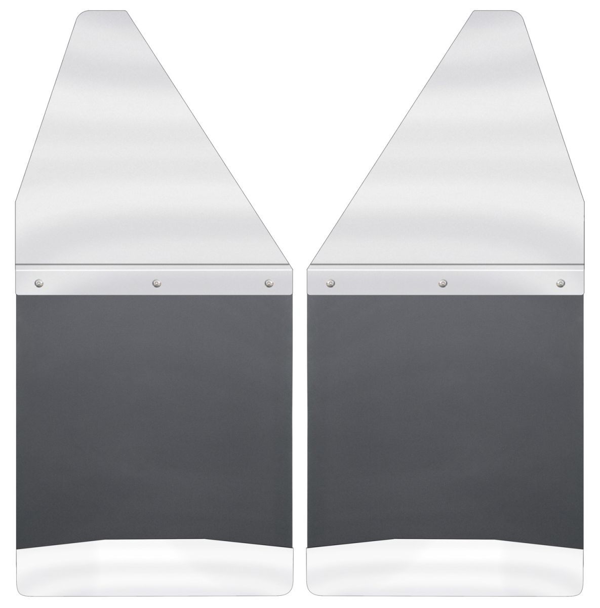 Husky Liners - Husky Liners Kick Back Mud Flaps 12" Wide Stainless Steel Chevy/Dodge 17097