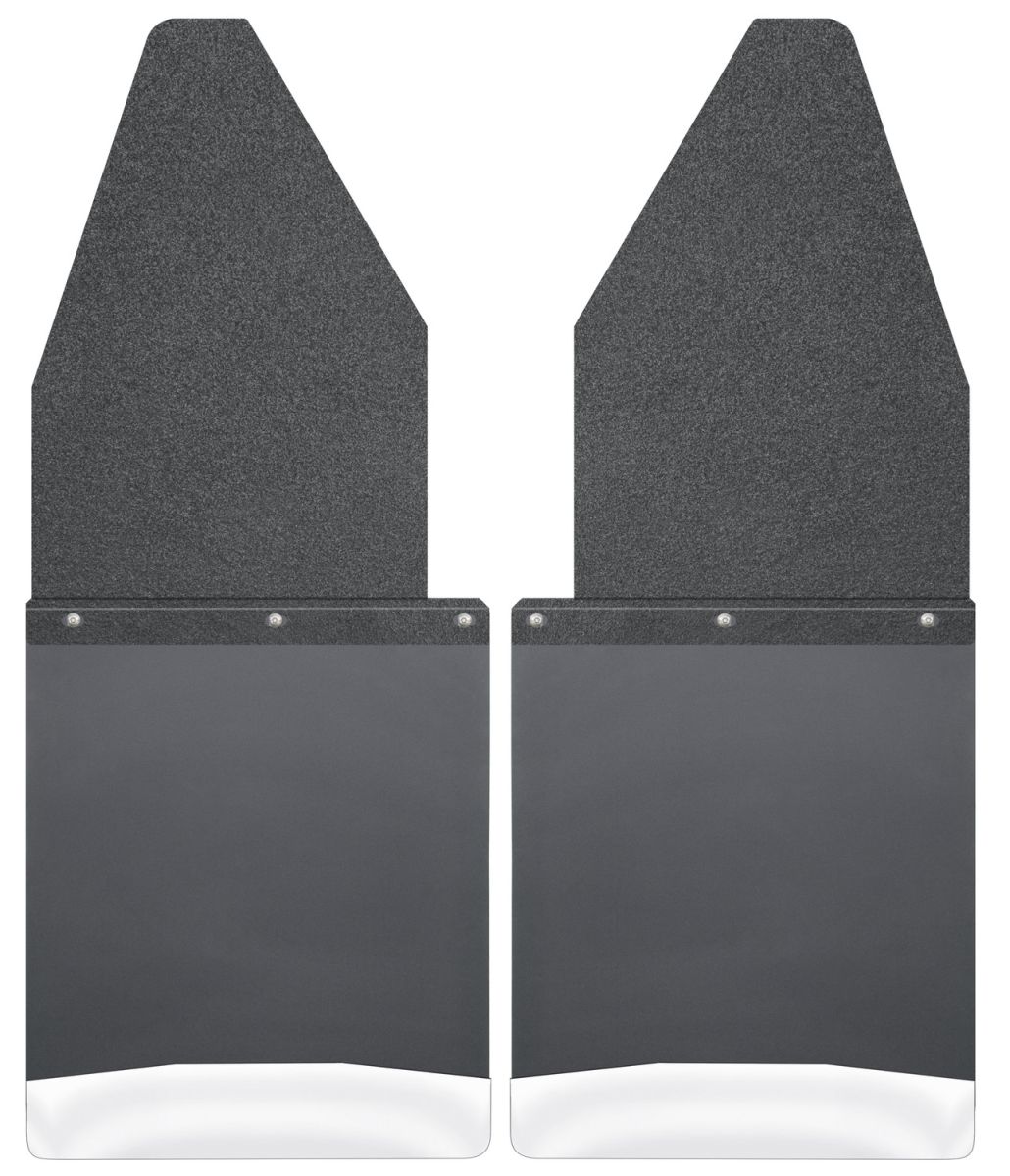 Husky Liners - Husky Liners Kick Back Mud Flaps Front 12" Wide Black Top and Stainless Steel Weight 88-16 Ford F Series 17104