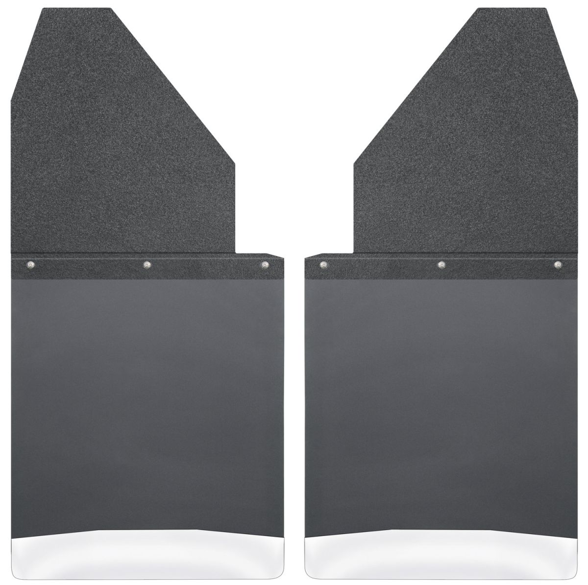Husky Liners - Husky Liners Kick Back Mud Flaps 14" Wide Black Top and Stainless Steel Weight Universal Fit 17111