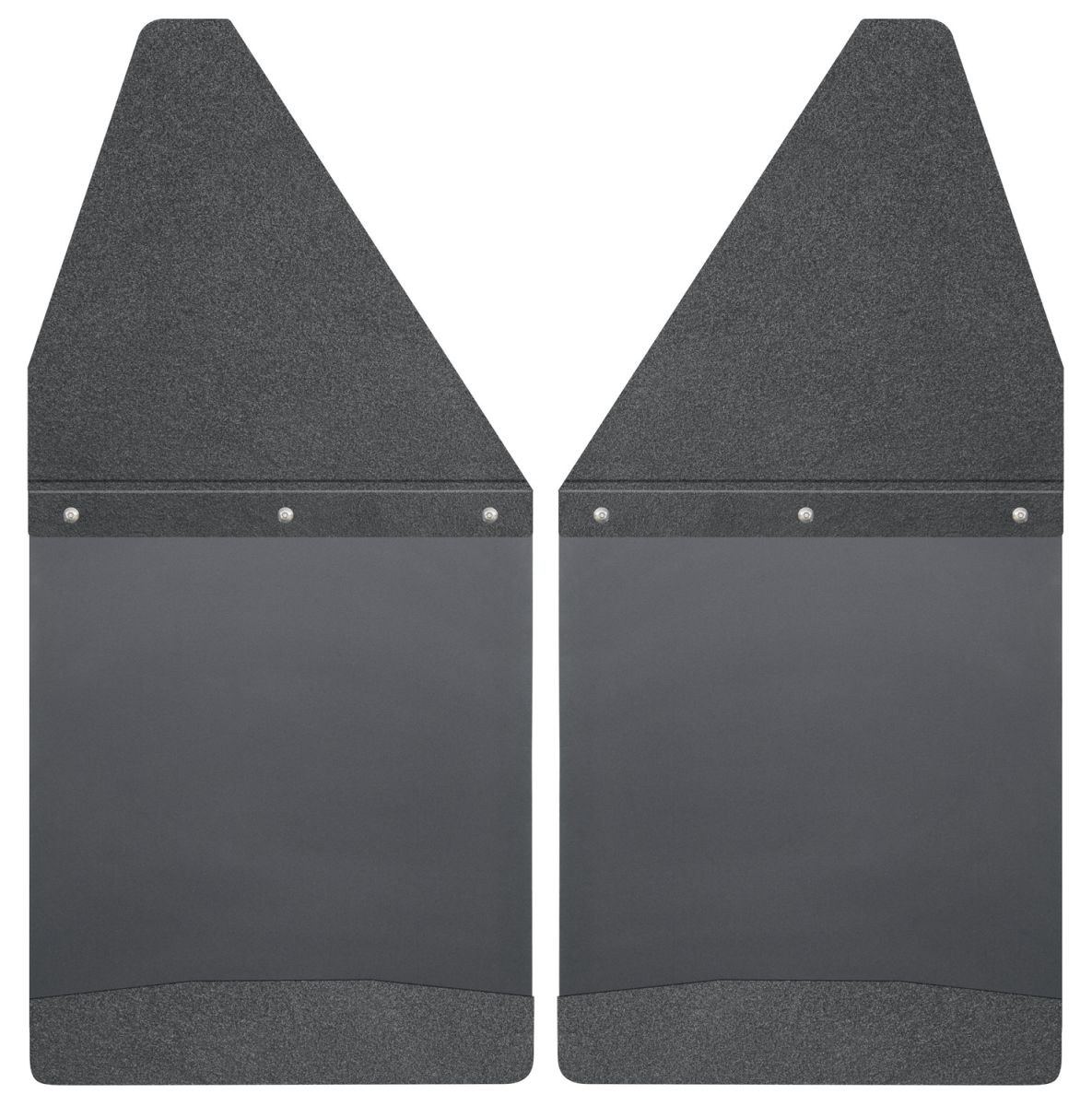Husky Liners - Husky Liners Kick Back Mud Flaps Front 12" Wide Black Top and Black Weight Chevy/Dodge 17101