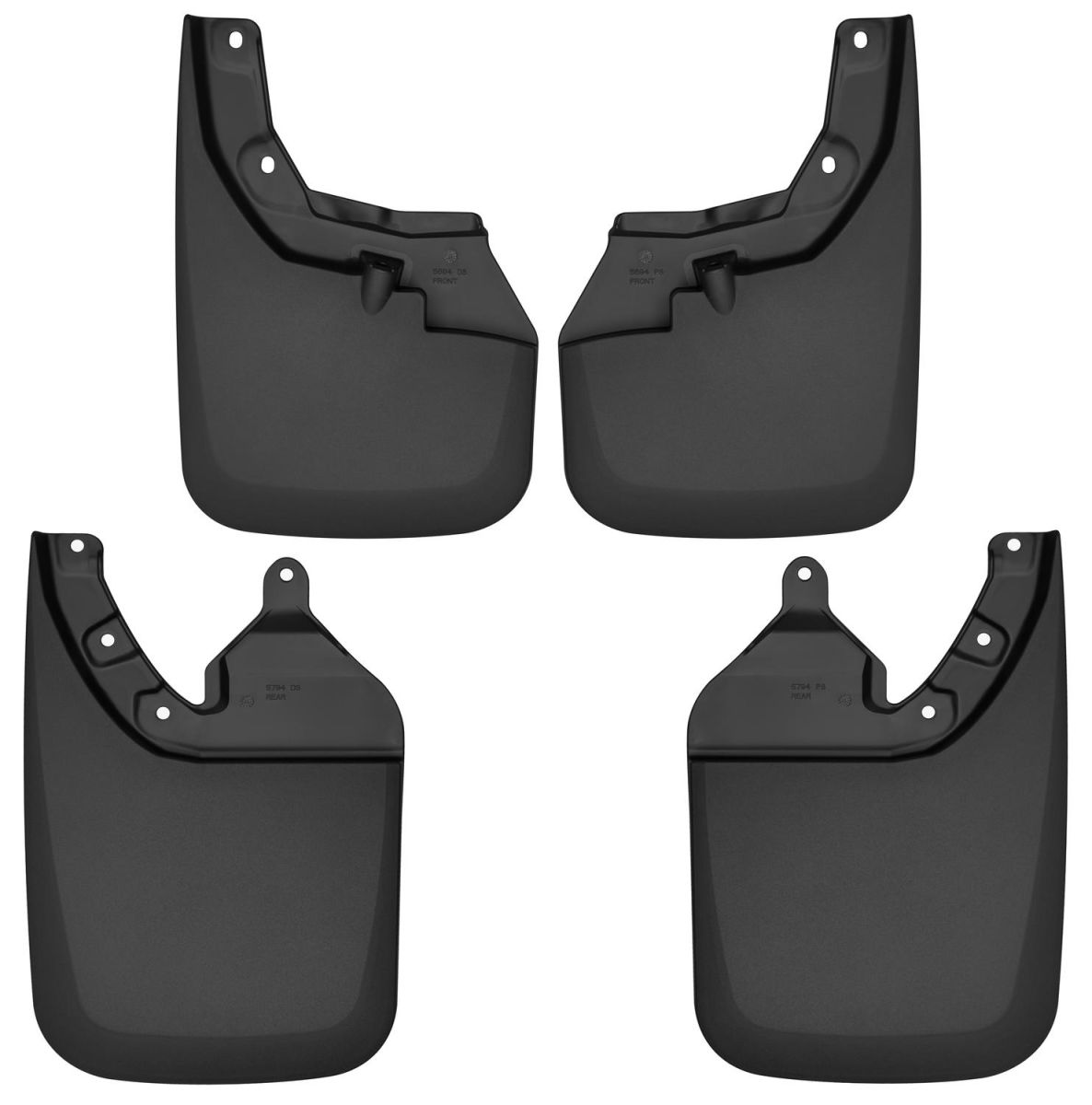 Husky Liners - Husky Liners 16-18 Toyota Tacoma Vehicle Has OE Fender Flares Front and Rear Mud Guard Set Black 56946