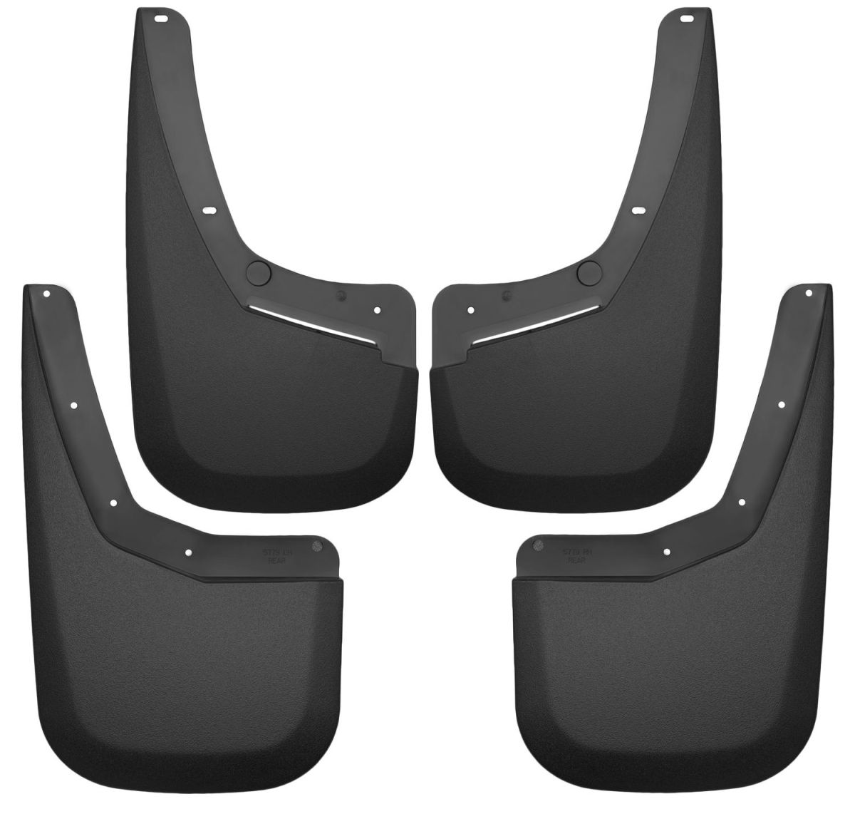 Husky Liners - Husky Liners 07-13 Chevrolet Silverado 1500/2500 HD/3500 HD Front and Rear Mud Guard Set Black 56796