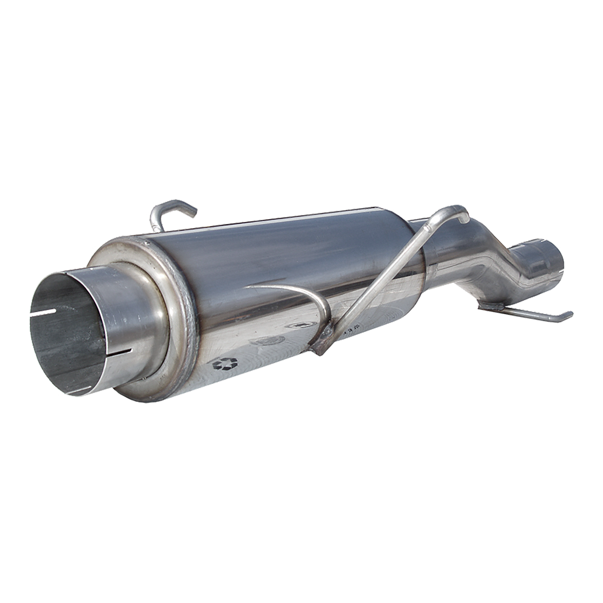 MBRP - MBRP High-Flow Muffler Assembly T409 Stainless Steel For 04-07 Dodge Ram Cummins 600/610 fits to stock only MK96116